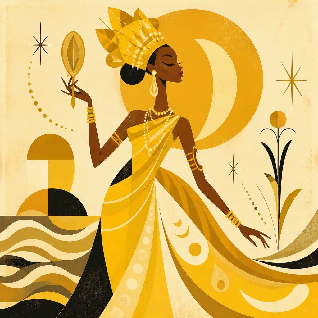 Devotional panel for the Brazilian (Yoruba) goddess Oxum