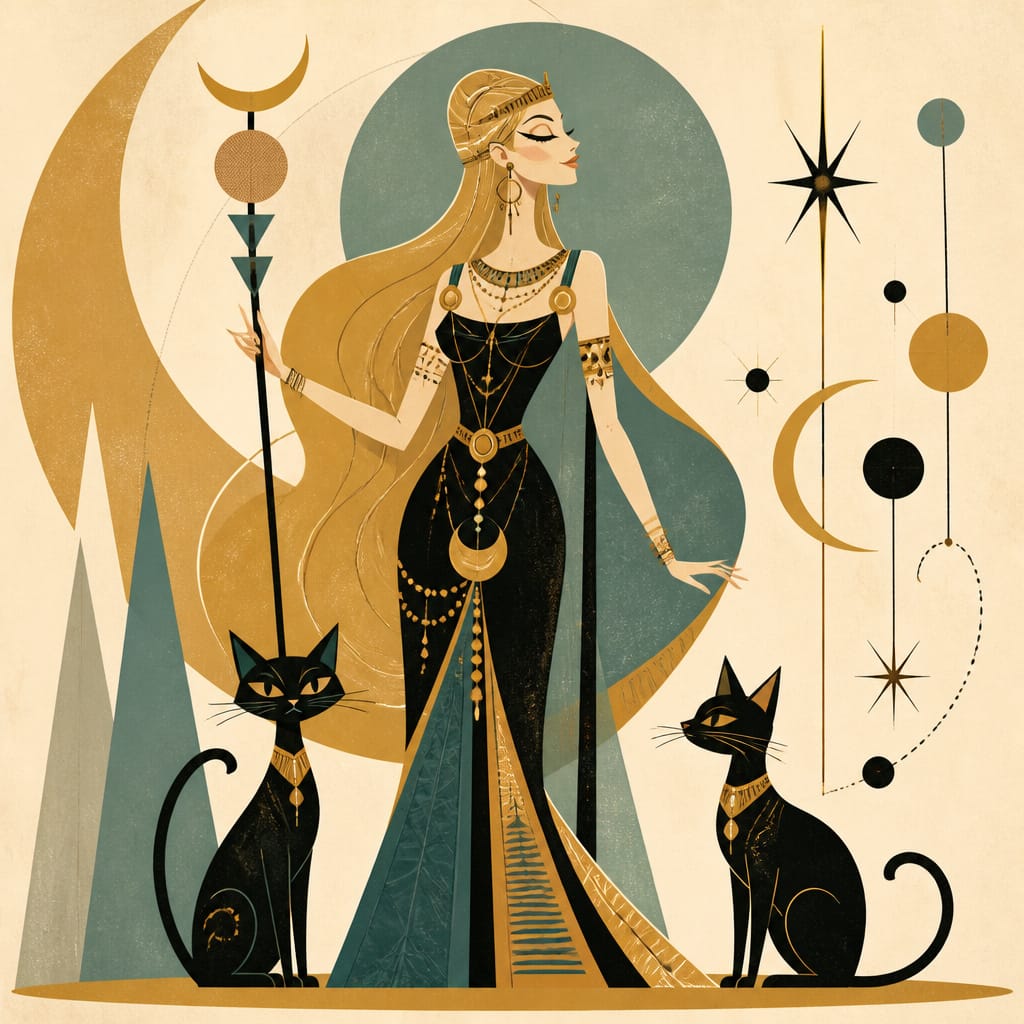 Devotional panel for the Norse goddess Freyja