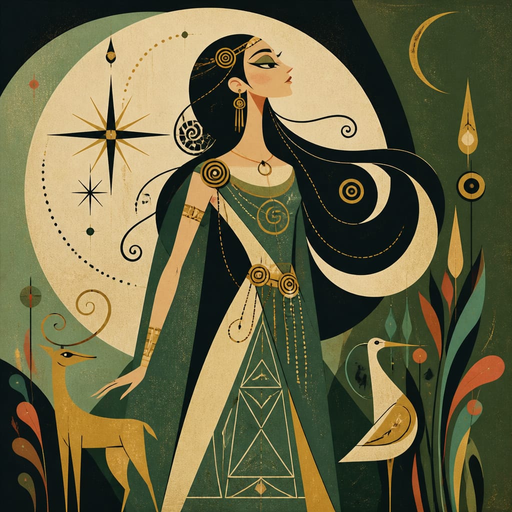 Devotional panel for the Irish goddess Cliodhna